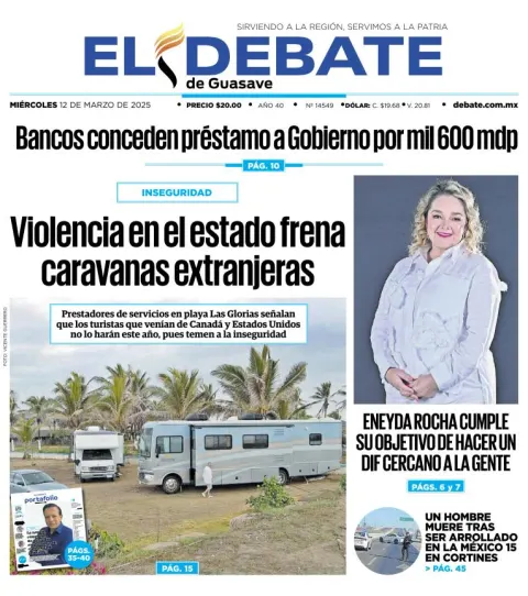 Portada de El Debate de Guasave