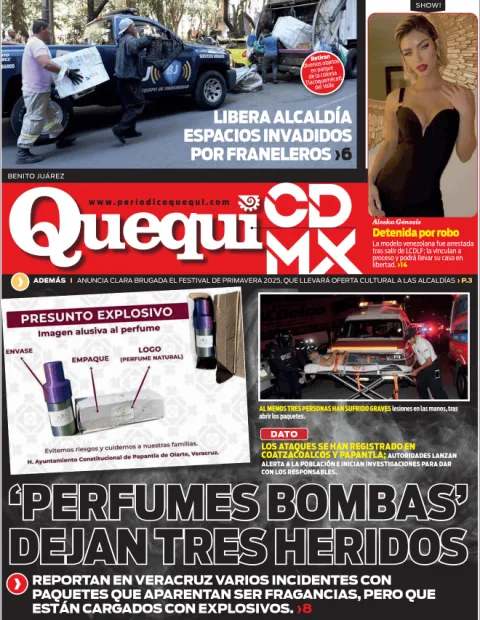 Portada de Quequi CDMX (contraportada) del miércoles, 12 de marzo de 2025