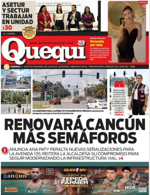 Portada de Quequi (contraportada) del miércoles, 12 de marzo de 2025