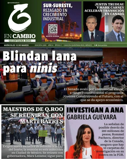 Portada de En Cambio - Quintana Roo (portada) del miércoles, 12 de marzo de 2025