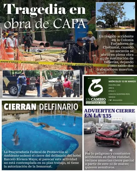 Portada de En Cambio - Quintana Roo (contraportada) del miércoles, 12 de marzo de 2025