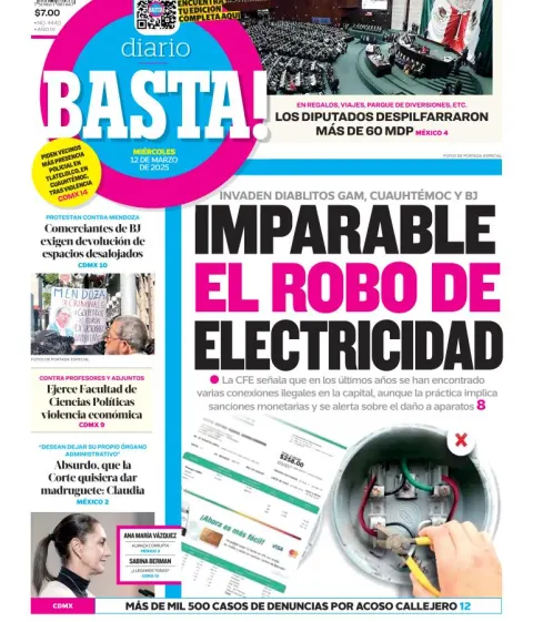 Portada de Basta del miércoles, 12 de marzo de 2025
