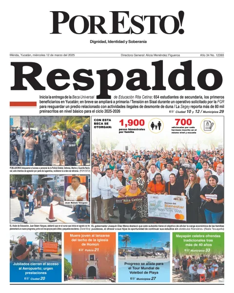 Portada de Por Esto (merida, Yucatan) del miércoles, 12 de marzo de 2025