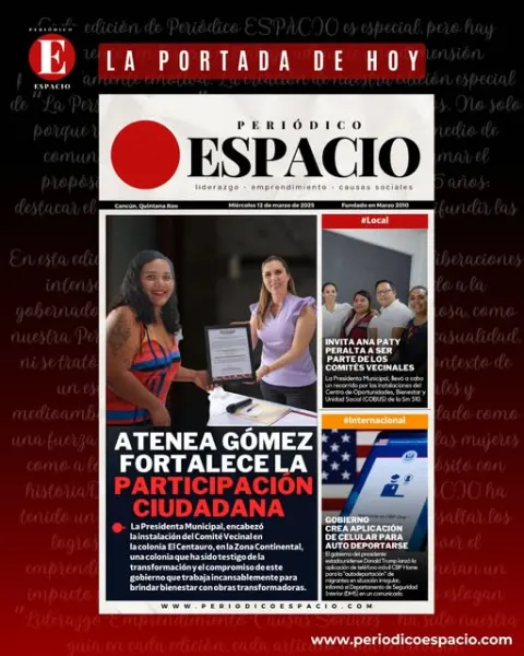 Portada de Periodico Espacio (contraportada) del 2025-03-12