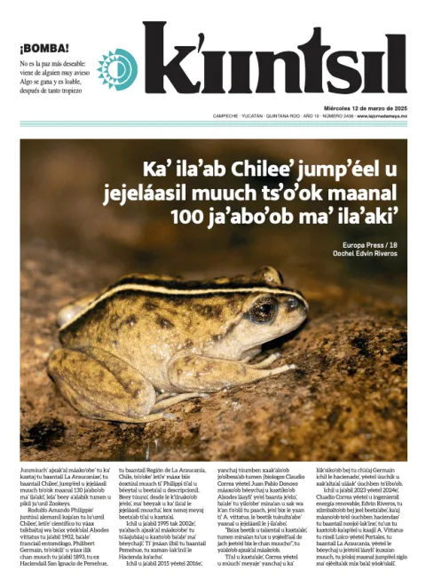Portada de La Jornada - Kiintsil del miércoles, 12 de marzo de 2025