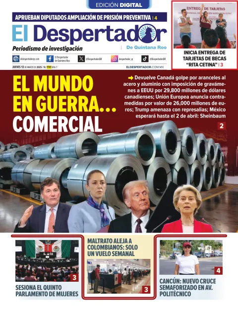Portada de El Despertador de Quintana Roo