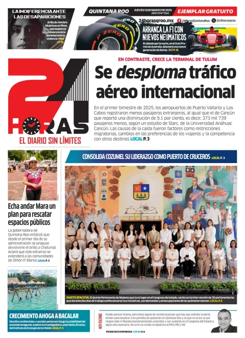 Portada de 24 Horas Quintana Roo