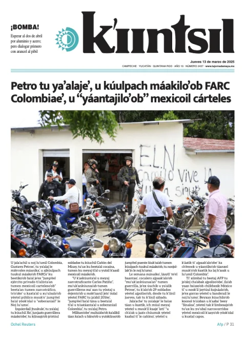 Portada de La Jornada - Kiintsil del jueves, 13 de marzo de 2025