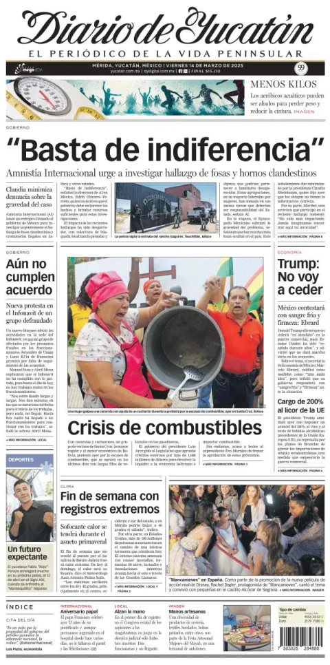 Portada de Diario de Yucatán