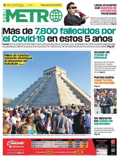 Portada de Publimetro Merida
