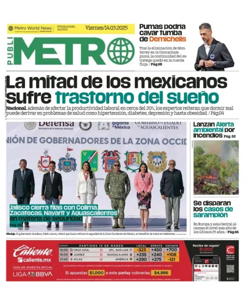Portada de Publimetro Guadalajara
