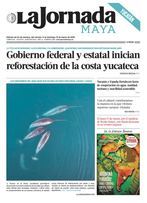 Portada de La Jornada Maya Yucatán del viernes, 14 de marzo de 2025