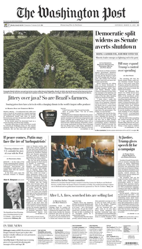 Portada de The Washington Post