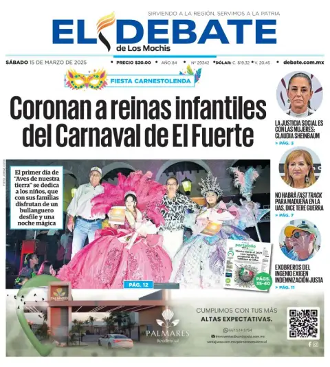 Portada de El Debate de los Mochis