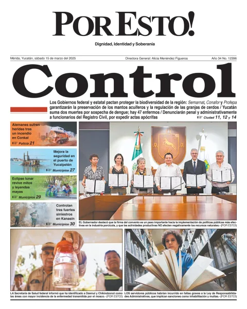Portada de Por Esto (merida, Yucatan) del sábado, 15 de marzo de 2025
