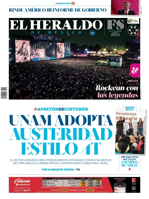 Portada de El Heraldo de Mexico