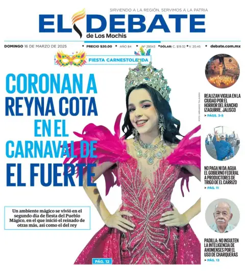 Portada de El Debate de los Mochis