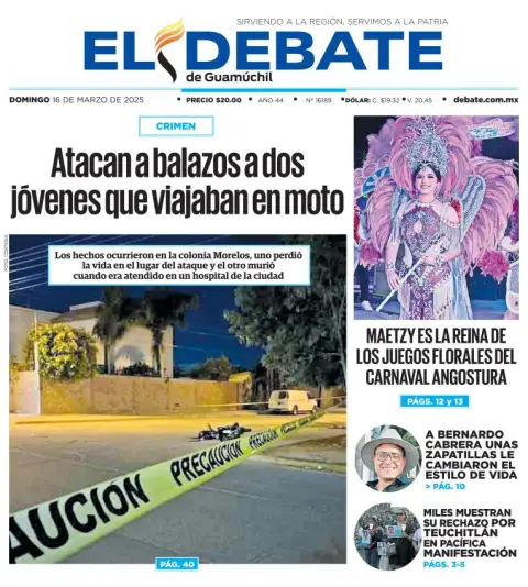 Portada de El Debate de Guamuchil