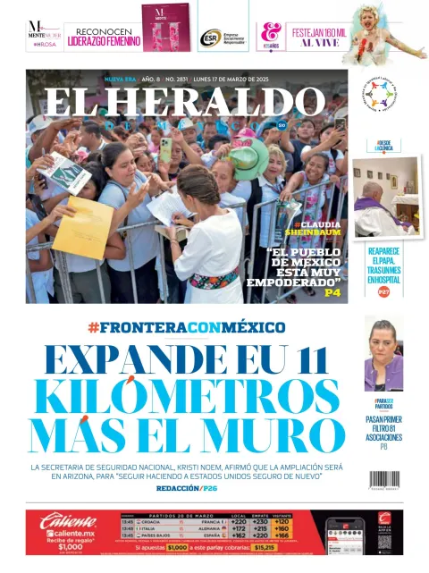 Portada de El Heraldo de Mexico