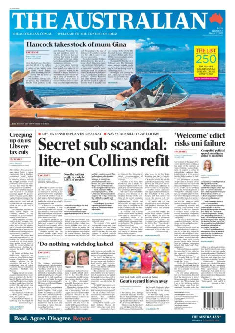 Portada de The Australian