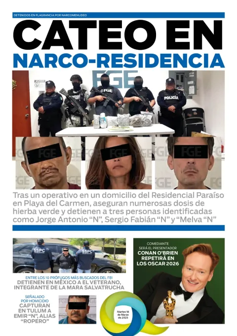 Portada de El Quintana Roo (contraportada)