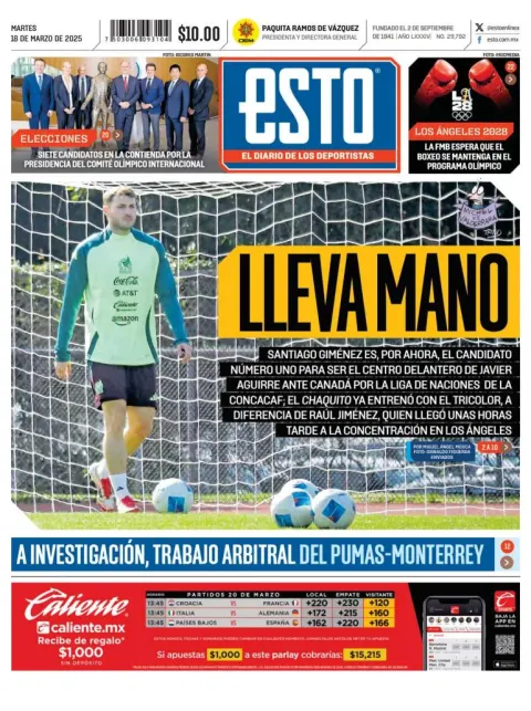 Portada de Esto del martes, 18 de marzo de 2025