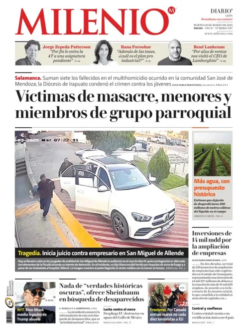Portada de Milenio Leon del martes, 18 de marzo de 2025