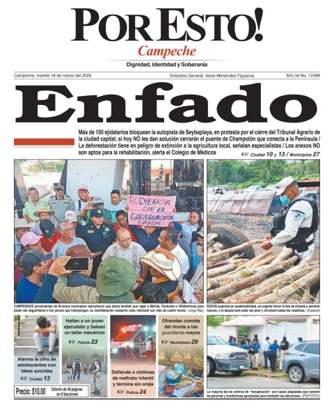 Portada de Por Esto (campeche) del martes, 18 de marzo de 2025