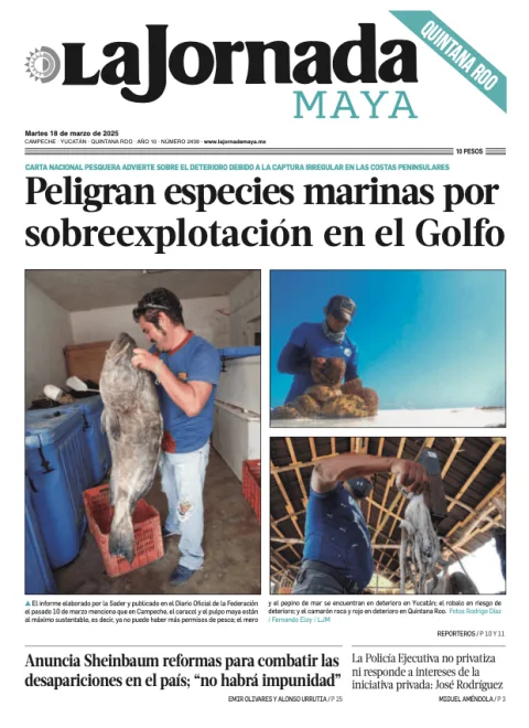 Portada de La Jornada Maya Quintana Roo del martes, 18 de marzo de 2025