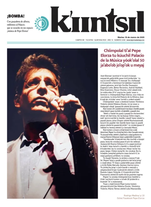 Portada de La Jornada - Kiintsil del martes, 18 de marzo de 2025