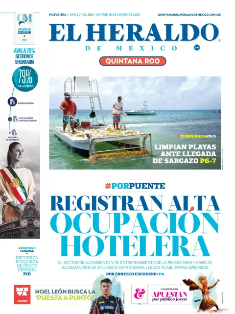 Portada de El Heraldo de Mexico - Quintana Roo del martes, 18 de marzo de 2025