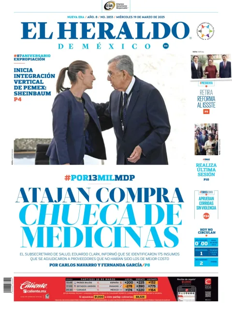 Portada de El Heraldo de Mexico