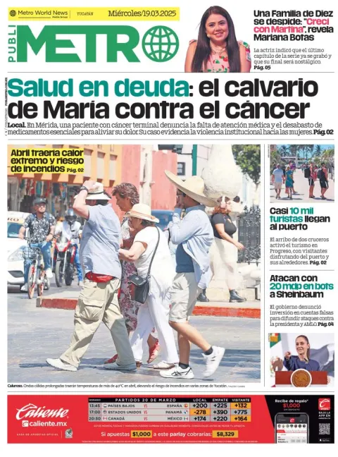 Portada de Publimetro Merida
