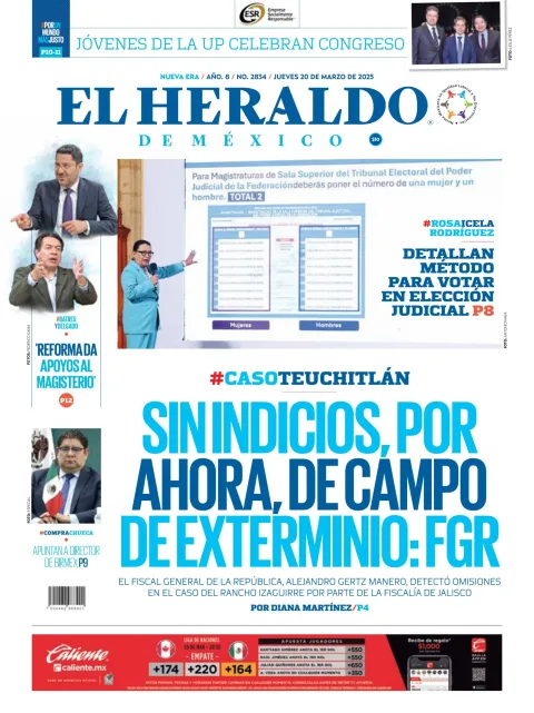Portada de El Heraldo de Mexico