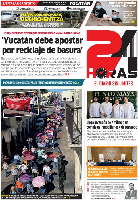Portada de 24 Horas Yucatan