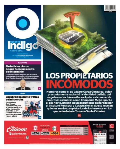 Portada de Reporte Indigo del jueves, 20 de marzo de 2025