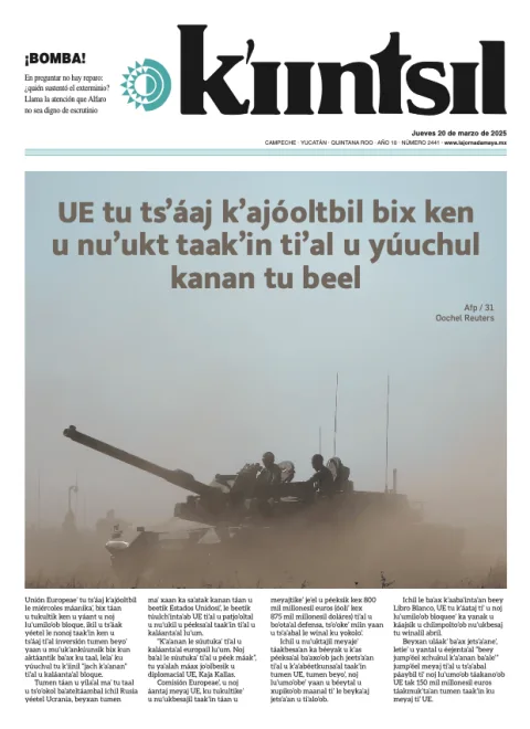 Portada de La Jornada - Kiintsil del jueves, 20 de marzo de 2025