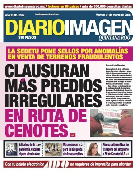 Portada de Diario Imagen Quintana Roo