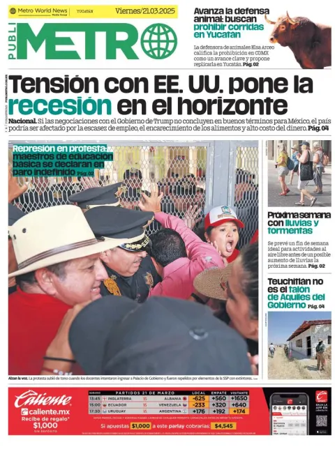 Portada de Publimetro Merida