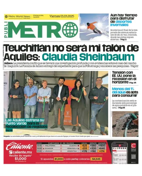 Portada de Publimetro Guadalajara