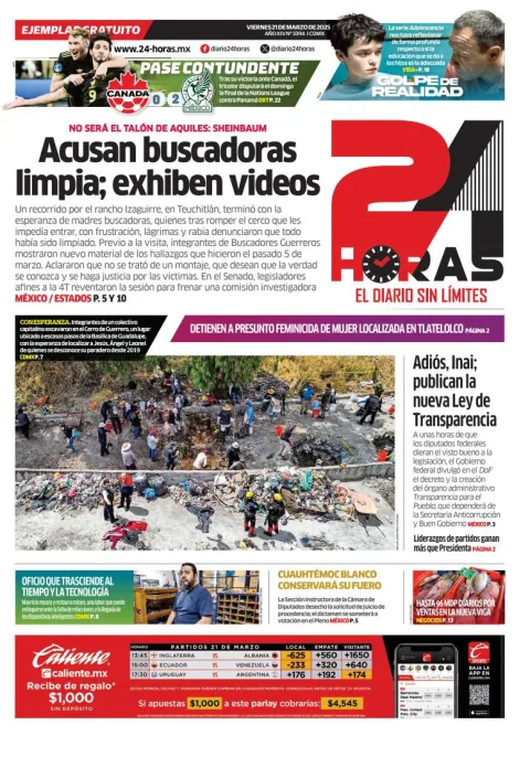 Portada de 24 Horas