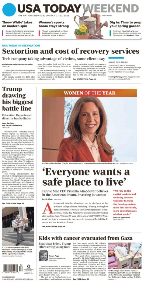Portada de Usa Today