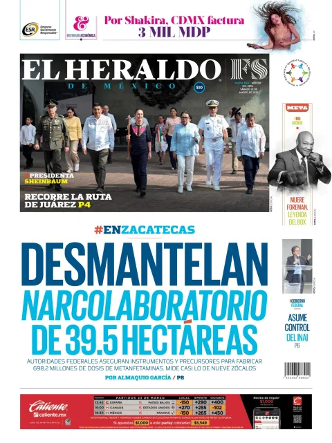 Portada de El Heraldo de Mexico