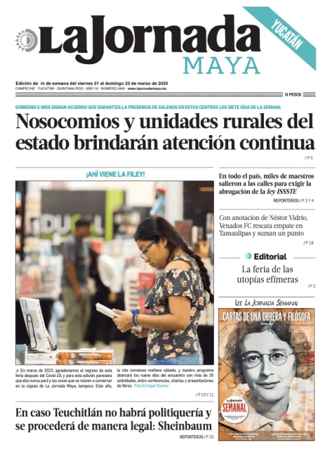 Portada de La Jornada Maya Yucatán