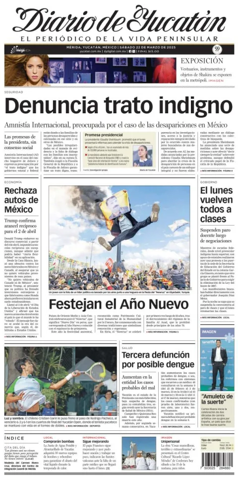 Portada de Diario de Yucatán
