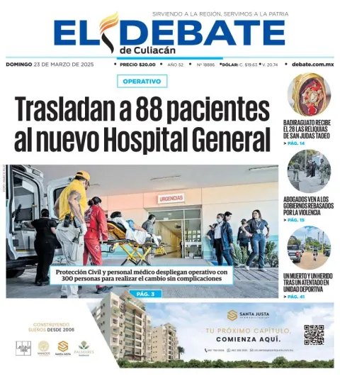 Portada de El Debate de Culiacan