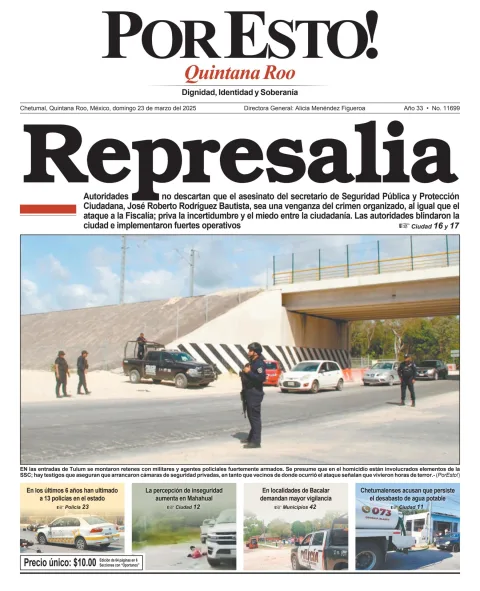 Portada de Por Esto (quintana Roo Chetumal) del domingo, 23 de marzo de 2025