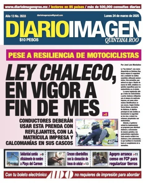 Portada de Diario Imagen Quintana Roo
