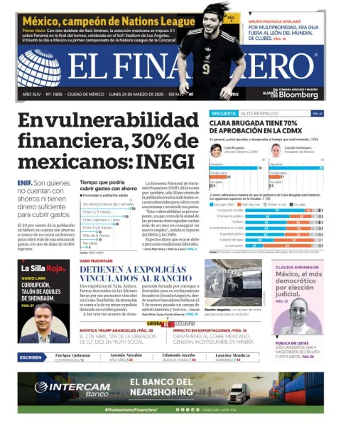 Portada de El Financiero