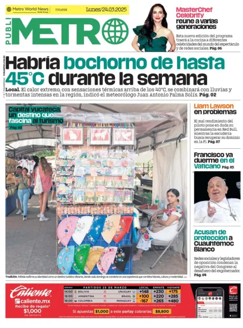 Portada de Publimetro Merida